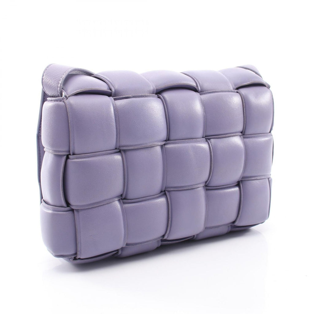 Bottega Veneta Shoulder Bag Padded Cassette Intrecciato Purple Leather — view 2