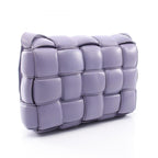 Bottega Veneta Shoulder Bag Padded Cassette Intrecciato Purple Leather — view 2
