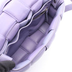 Bottega Veneta Shoulder Bag Padded Cassette Intrecciato Purple Leather — view 3