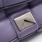 Bottega Veneta Shoulder Bag Padded Cassette Intrecciato Purple Leather — view 5