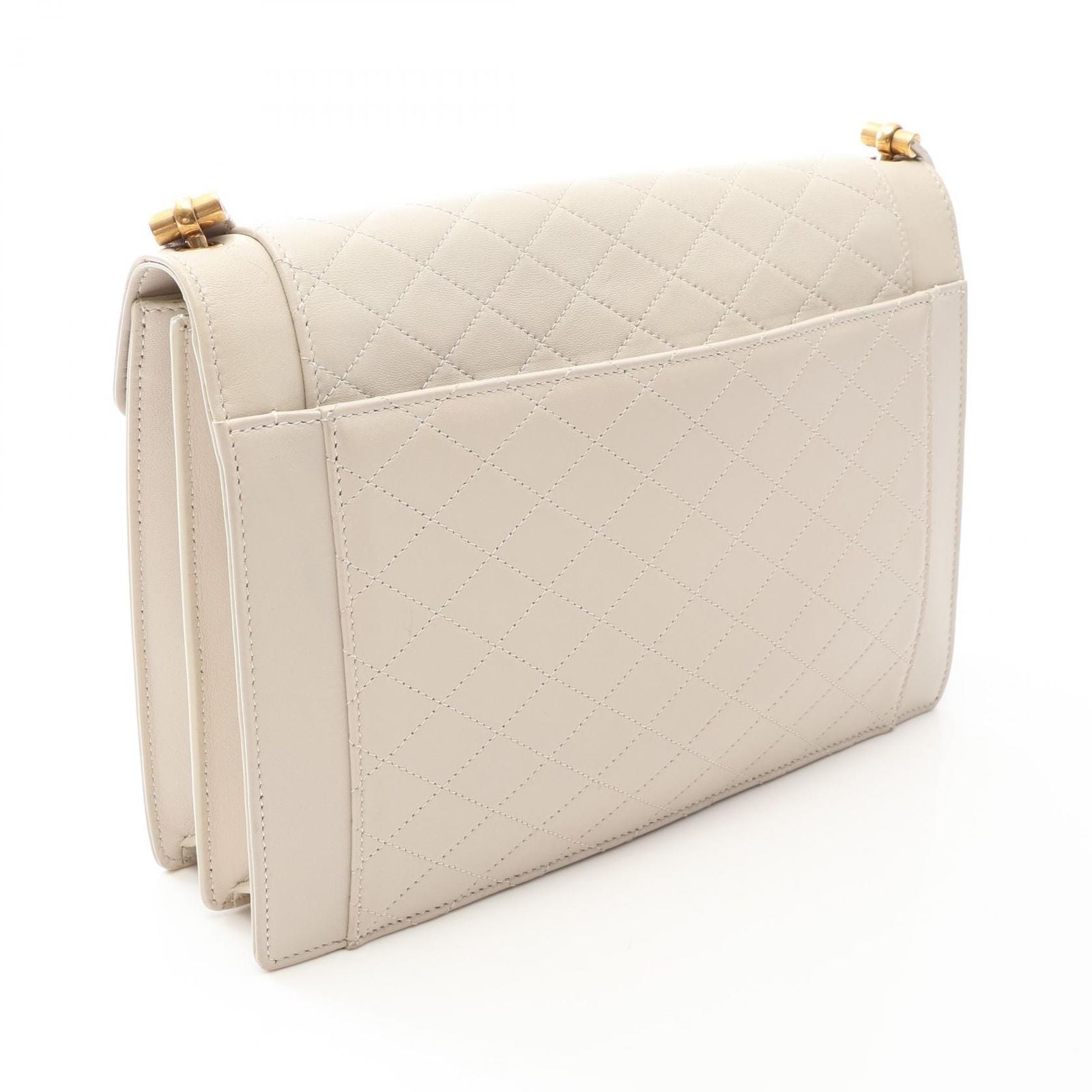 Saint Laurent Paris Shoulder Bag Satchel Gabi Ivory Leather — view 2