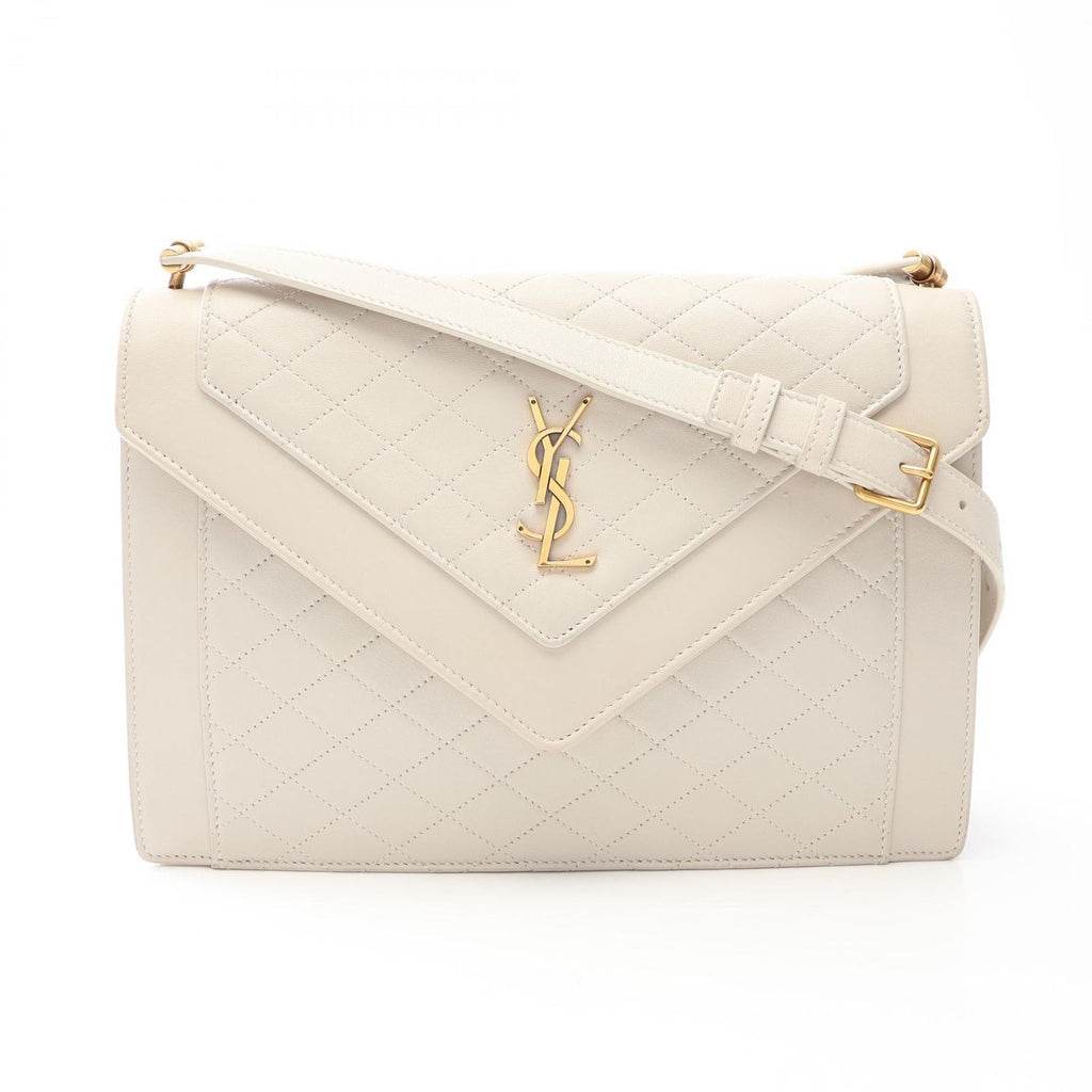 Saint Laurent Paris Shoulder Bag Satchel Gabi Ivory Leather