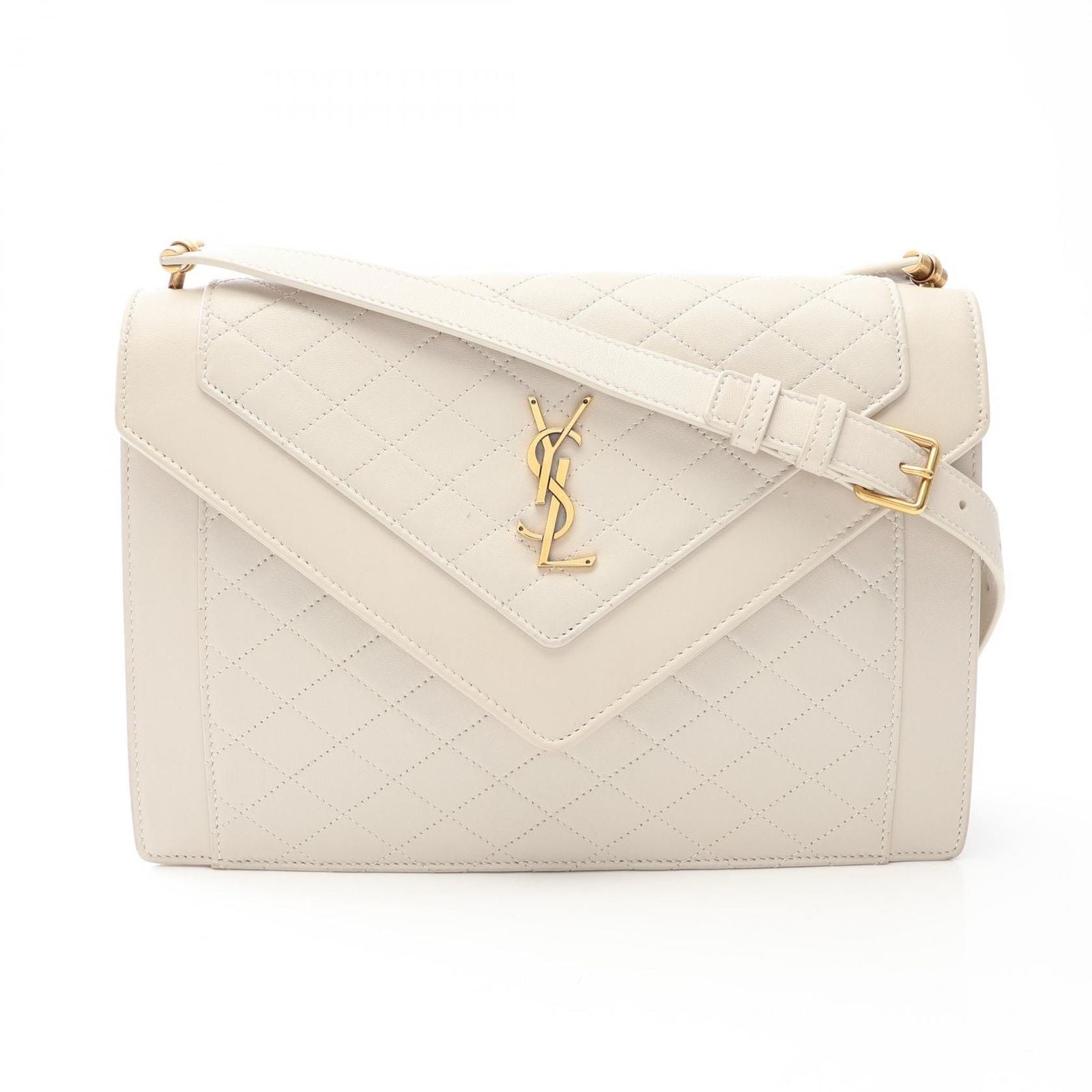 Saint Laurent Paris Shoulder Bag Satchel Gabi Ivory Leather