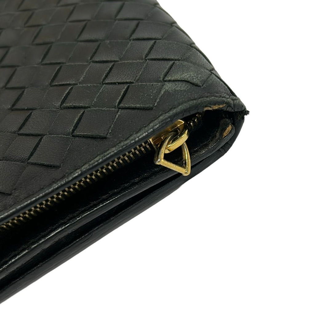 Bottega Veneta Wallet Intrecciato Black Leather — view 7