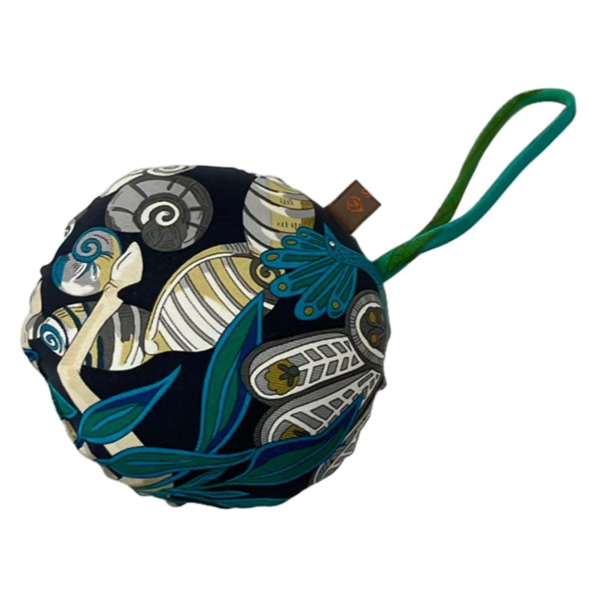 Hermes Key Holder Petit Ash Black Green Multi Silk — view 2