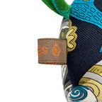 Hermes Key Holder Petit Ash Black Green Multi Silk — view 4