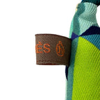Hermes Key Holder Petit Ash Light Green Multi Star Silk — view 4