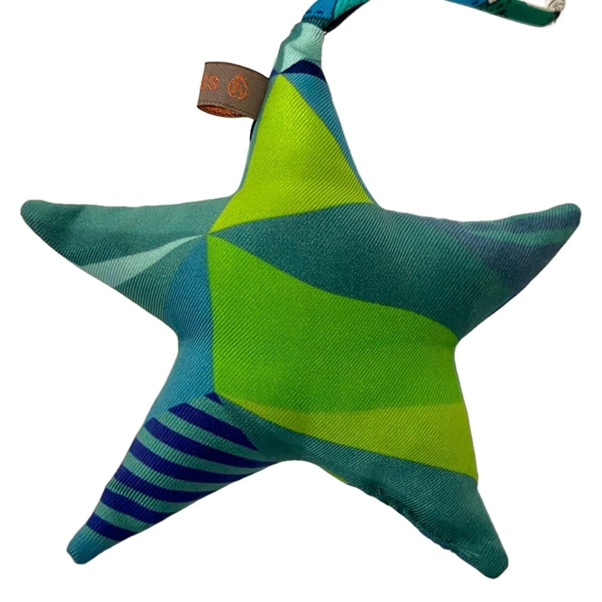 Hermes Key Holder Petit Ash Light Green Multi Star Silk — view 5