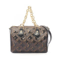 Louis Vuitton Handbag Speedy Bandouliere 20 Monogram Sequin 2-Way Canvas Leather