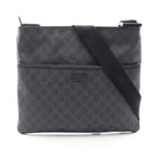 Gucci Shoulder Bag GG Supreme Black Canvas Leather