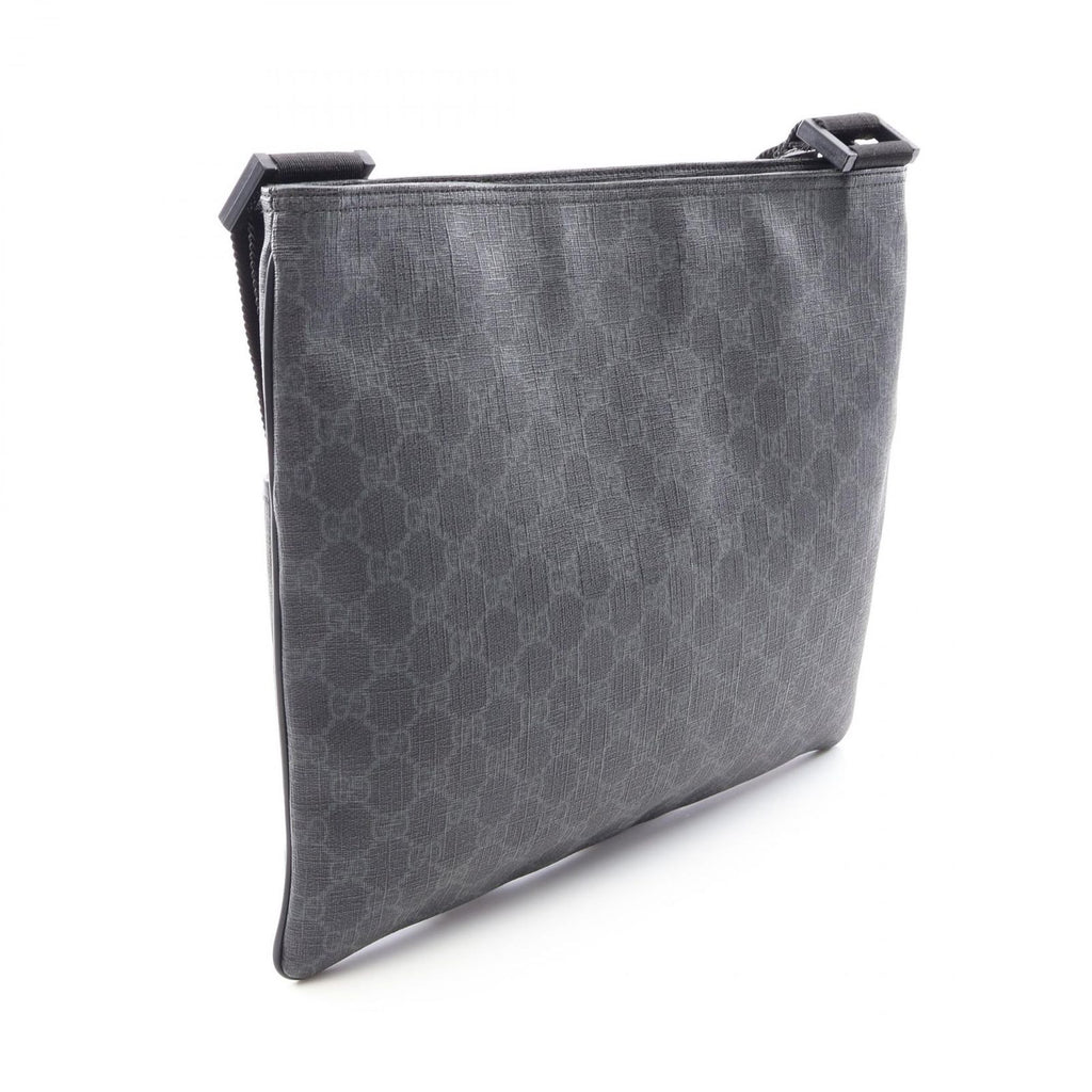 Gucci Shoulder Bag GG Supreme Black Canvas Leather — view 2