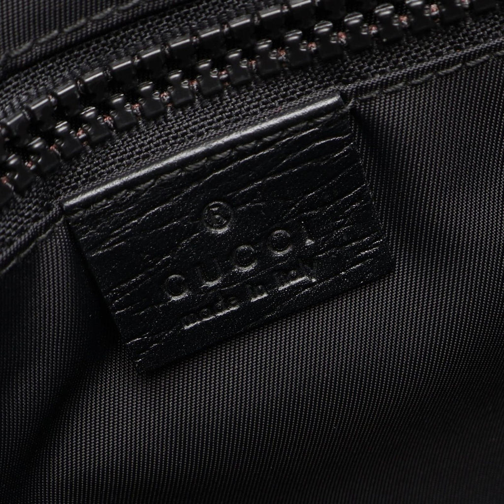Gucci Shoulder Bag GG Supreme Black Canvas Leather — view 4