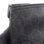 Gucci Shoulder Bag GG Supreme Black Canvas Leather — view 9