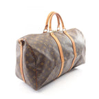 Louis Vuitton Boston Bag Keepall Bandouliere 50 Monogram 2-Way Canvas Leather — view 2