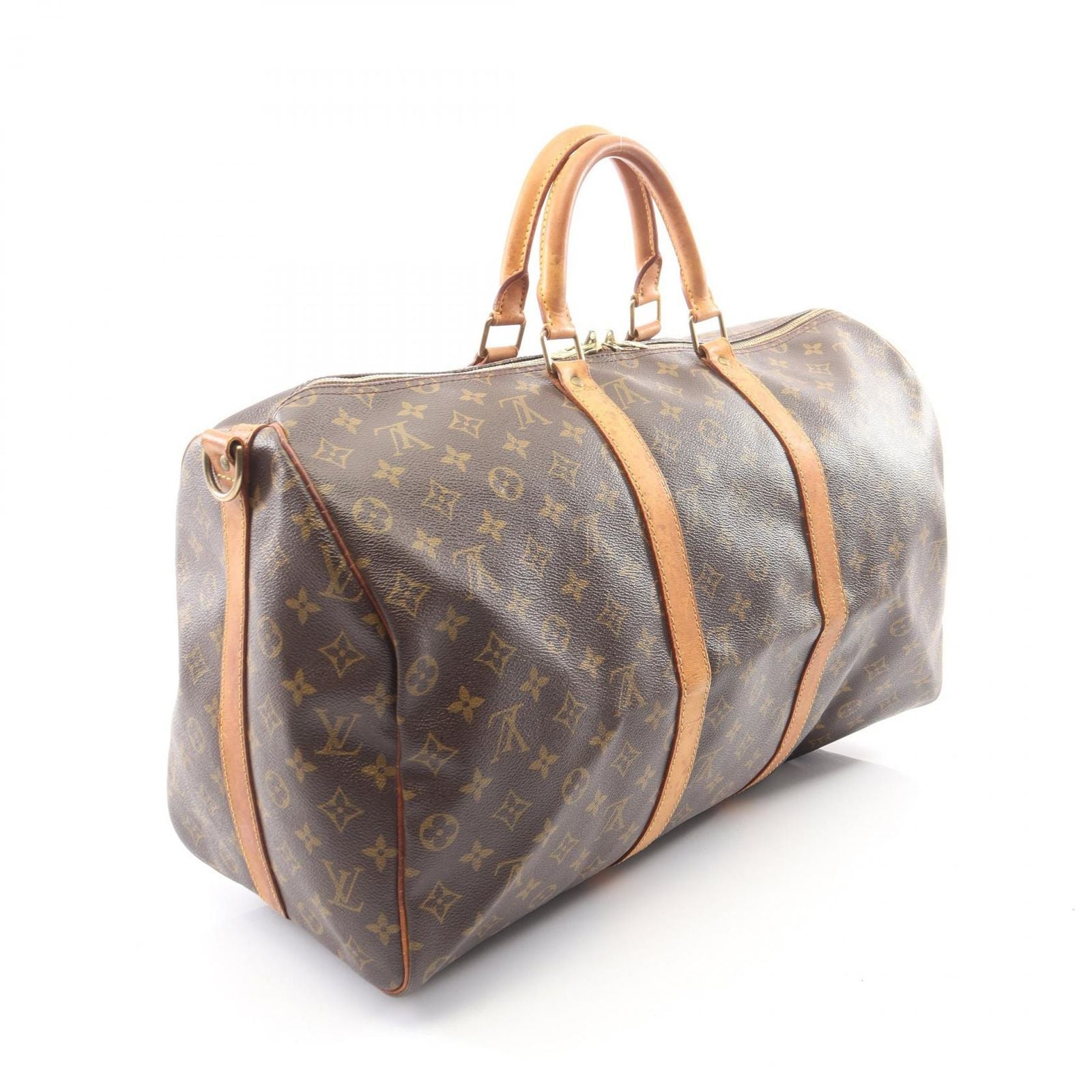 Louis Vuitton Boston Bag Keepall Bandouliere 50 Monogram 2-Way Canvas Leather — view 2