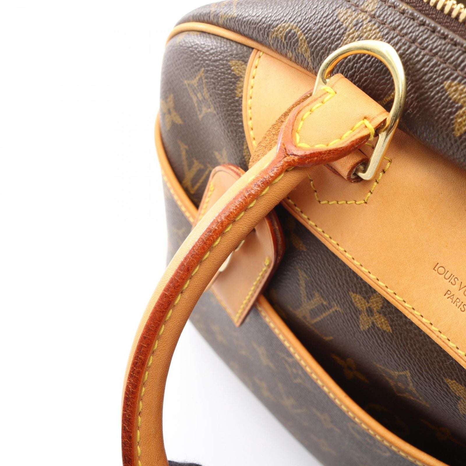 Louis Vuitton Handbag Deauville Bowling Vanity Monogram Canvas Leather — view 9