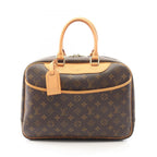 Louis Vuitton Handbag Deauville Bowling Vanity Monogram Canvas Leather
