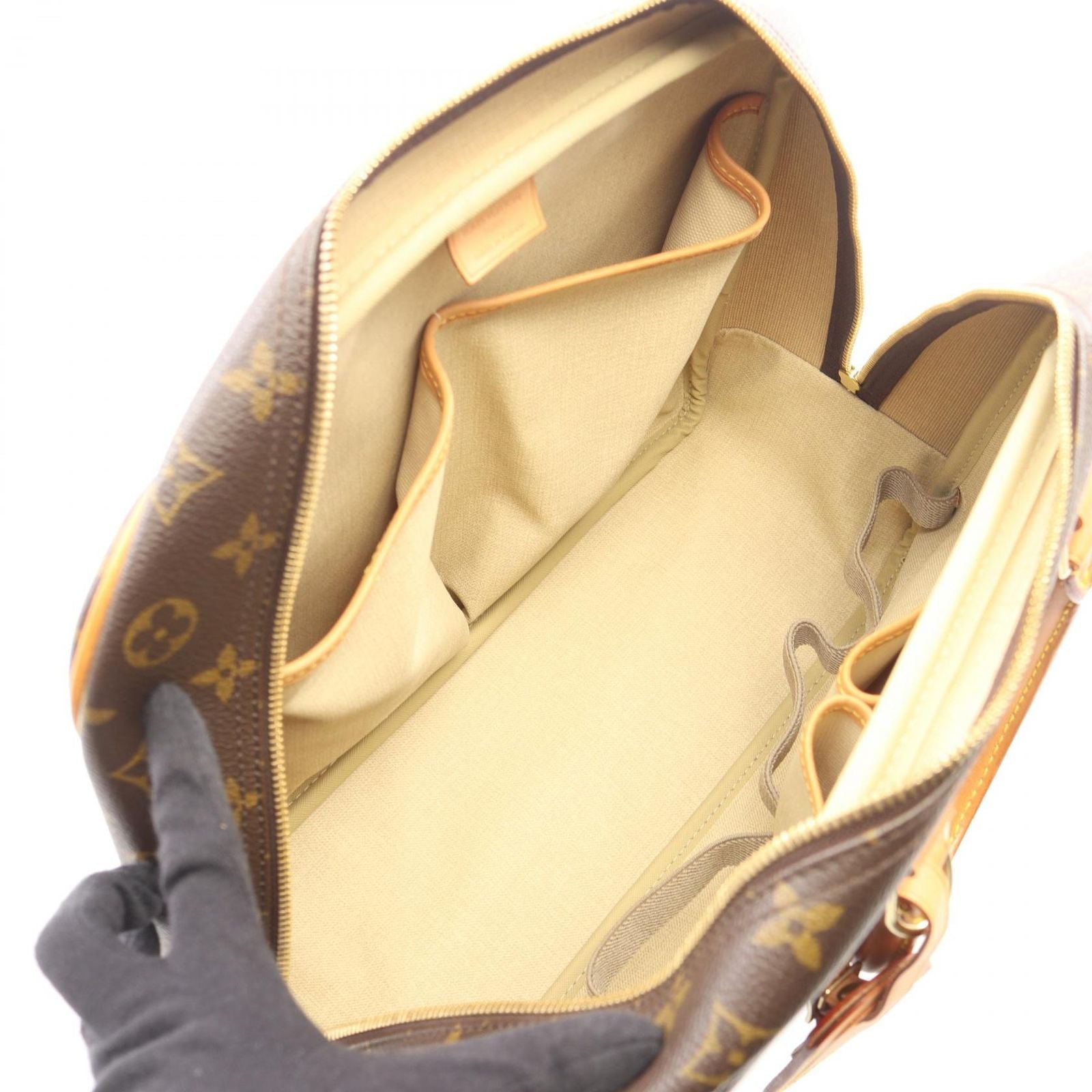 Louis Vuitton Handbag Deauville Bowling Vanity Monogram Canvas Leather — view 3