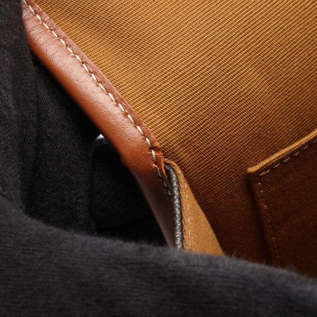 Celine Shoulder Bag Folco Triomphe Dark Brown Canvas Leather Falco — view 5