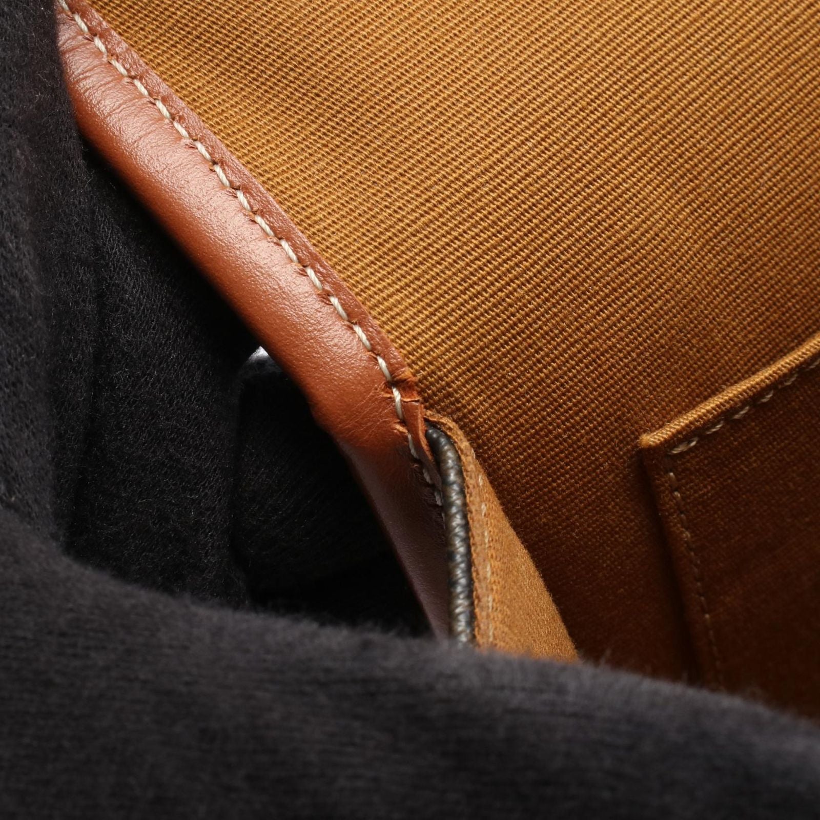 Celine Shoulder Bag Folco Triomphe Dark Brown Canvas Leather Falco — view 5