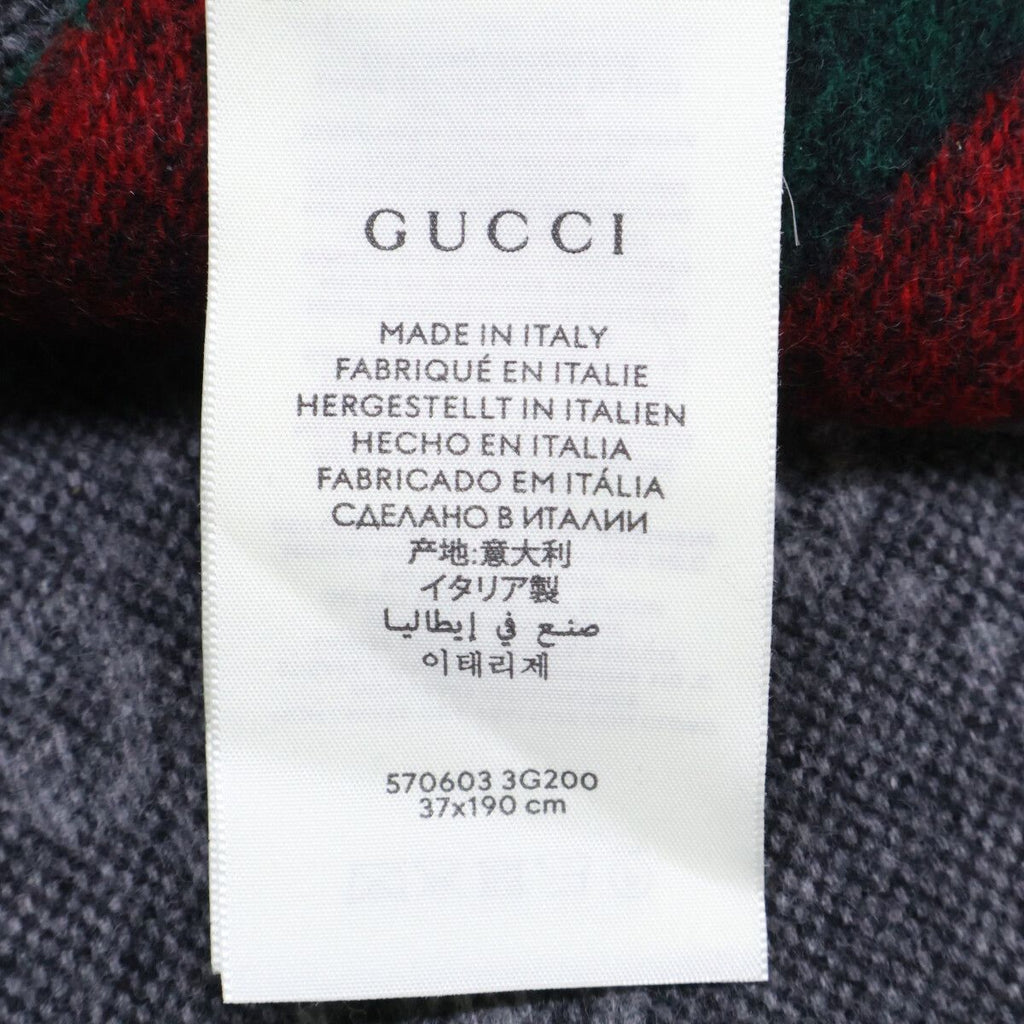 Gucci GG Pattern Sherry Line Wool Fringe — view 5