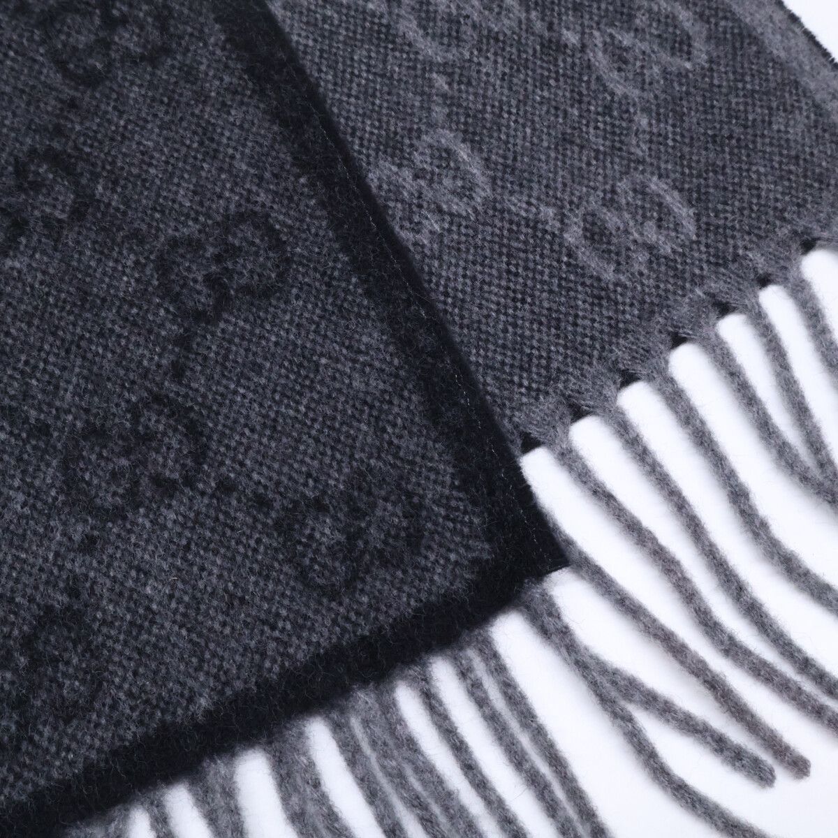 Gucci GG Pattern Sherry Line Wool Fringe — view 9
