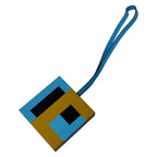 Hermes Key Holder Retro Carre Celeste Blue Obscule Ambre