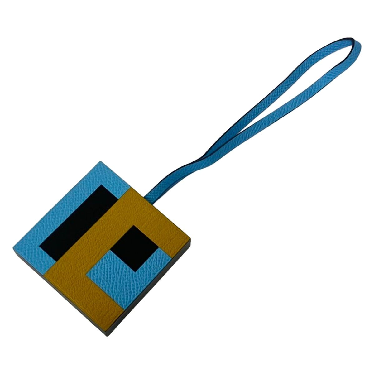 Hermes Key Holder Retro Carre Celeste Blue Obscule Ambre — view 2
