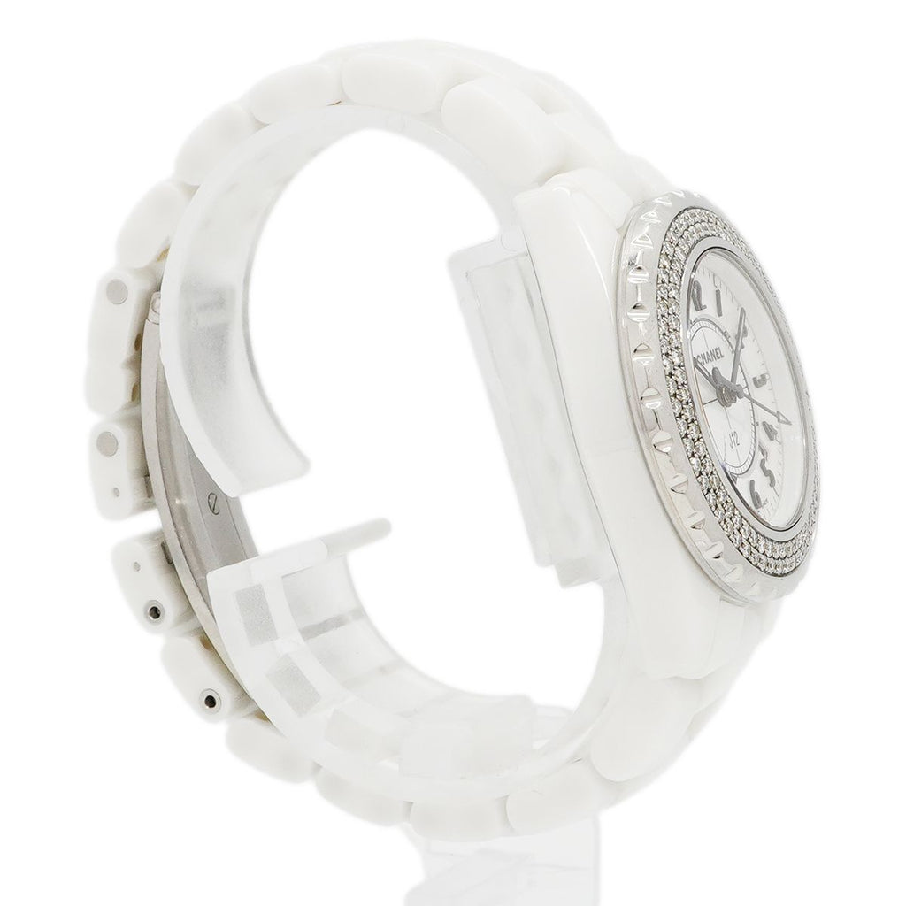 Chanel Diamond Bezel White Dial Watch — view 3
