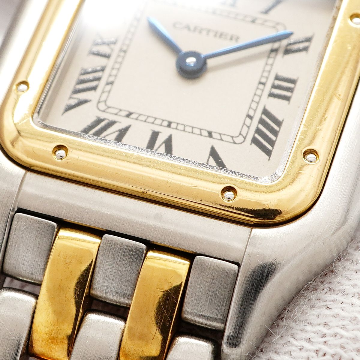Cartier Panthere SM 2 Row Beige Dial Watch — view 7