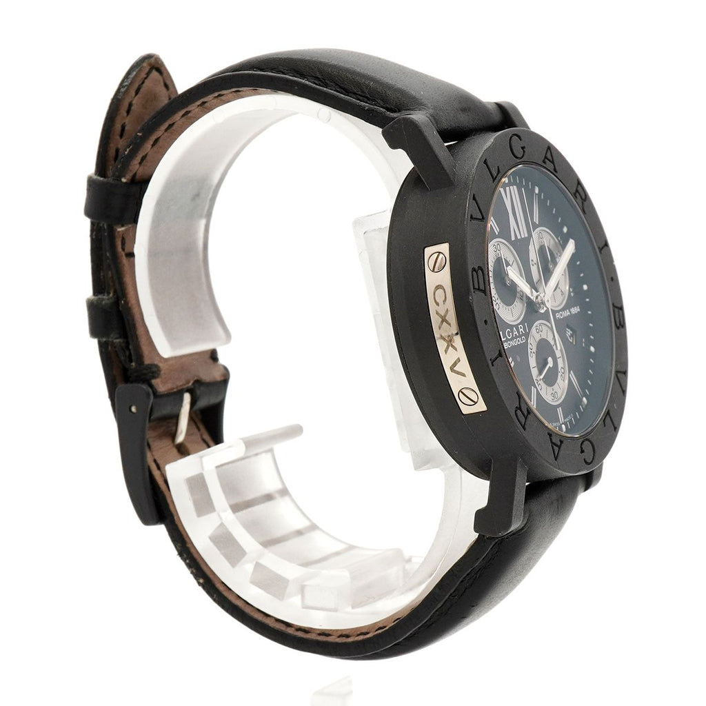 Bvlgari Carbon Gold Chronograph Black Dial Watch — view 3