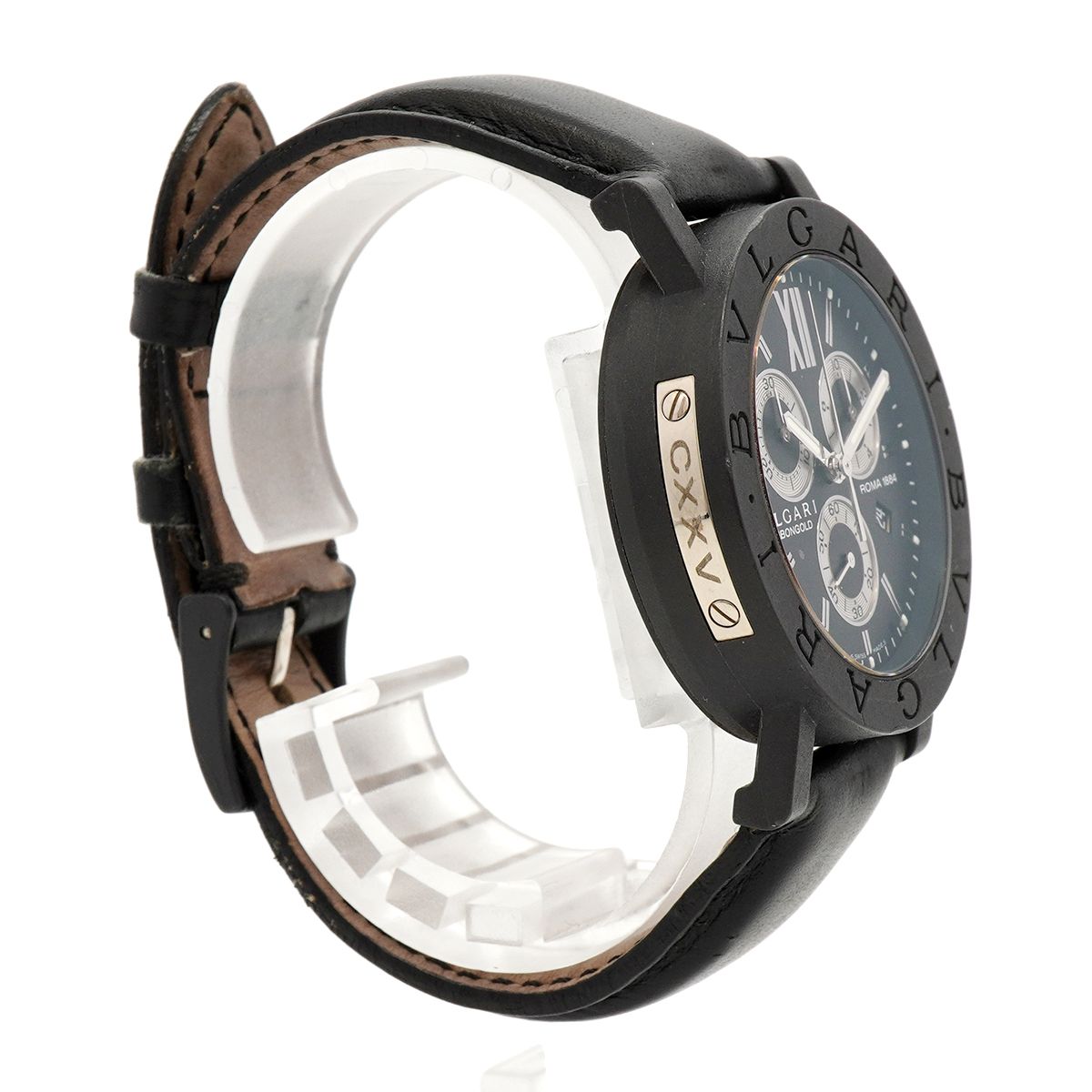 Bvlgari Carbon Gold Chronograph Black Dial Watch — view 3