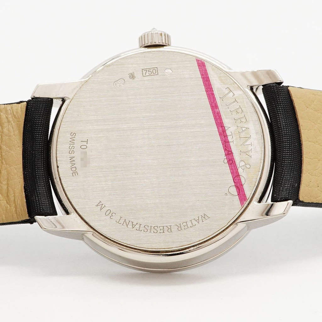 Tiffany & Co Atlas Cocktail Round WG Diamond Black Dial Watch — view 5