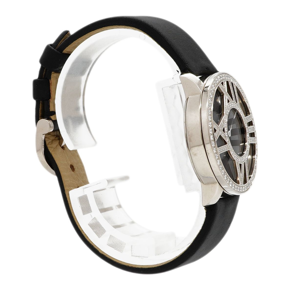 Tiffany & Co Atlas Cocktail Round WG Diamond Black Dial Watch — view 3
