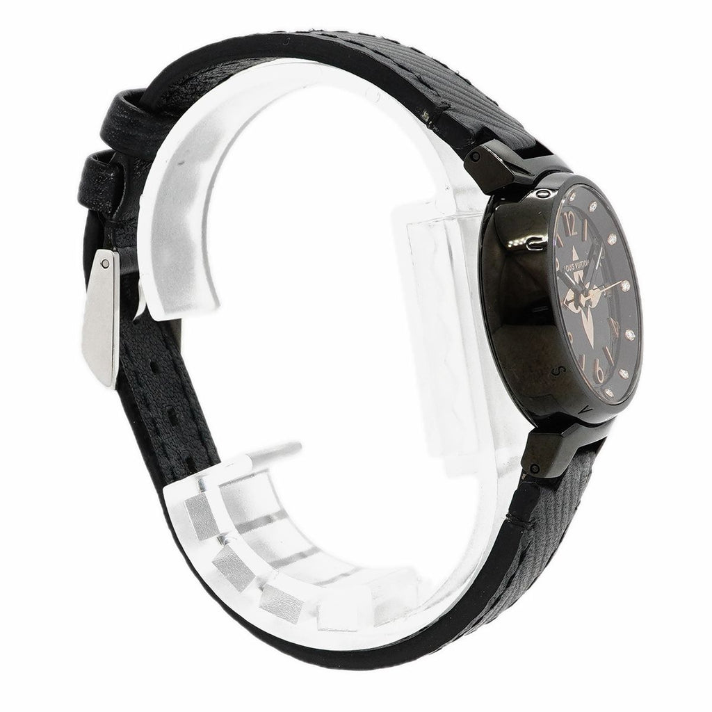 Louis Vuitton Tambourouall Black PM Diamond Dial Watch — view 3