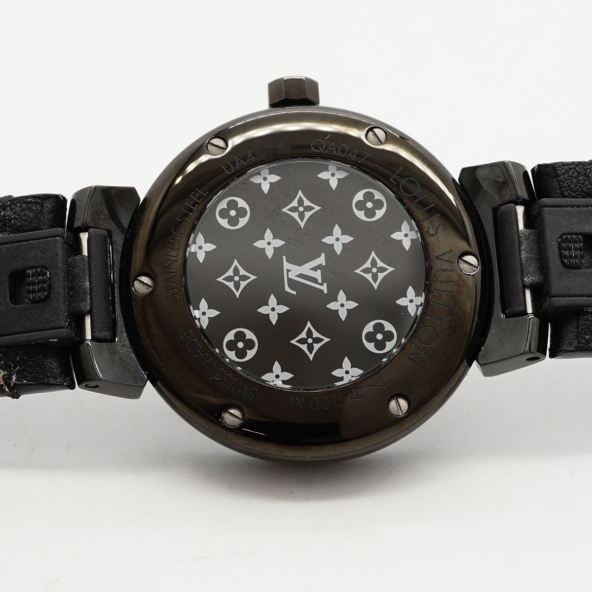 Louis Vuitton Tambourouall Black PM Diamond Dial Watch — view 5