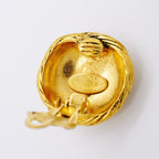Chanel Earrings Vintage CC Logo Round — view 4
