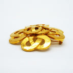 Chanel Brooch Vintage CC Logo Gold Plated — view 3