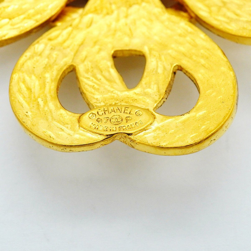 Chanel Brooch Vintage CC Logo Gold Plated — view 4