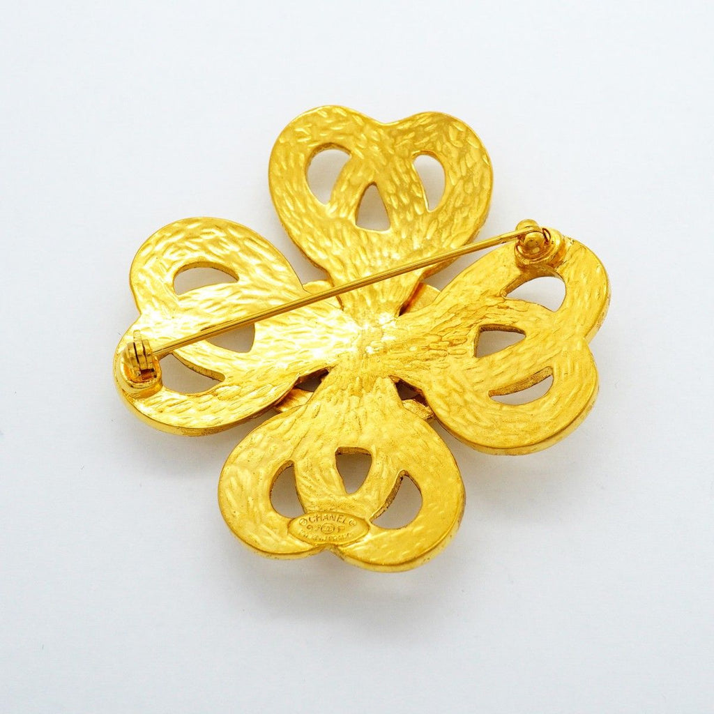 Chanel Brooch Vintage CC Logo Gold Plated — view 5