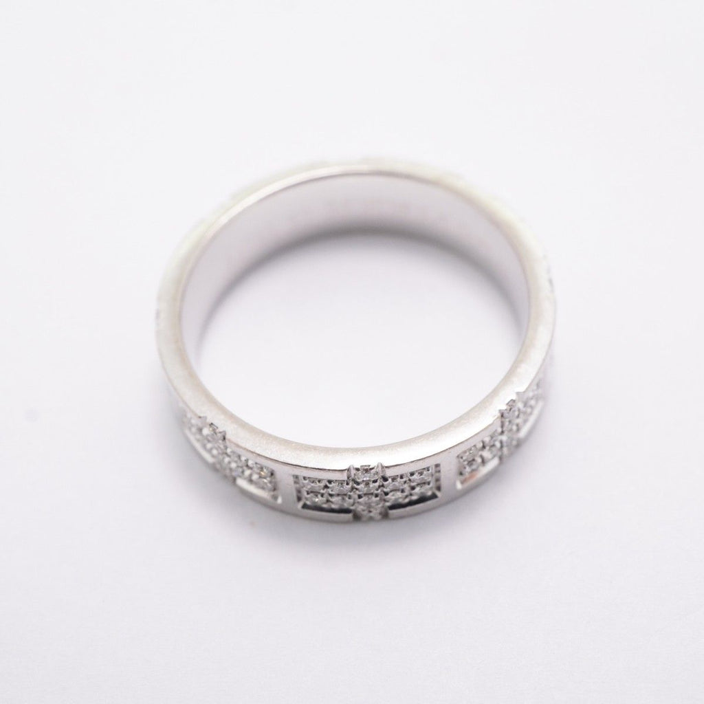 Hermes Ring Kilim 18k White Gold Diamond — view 3