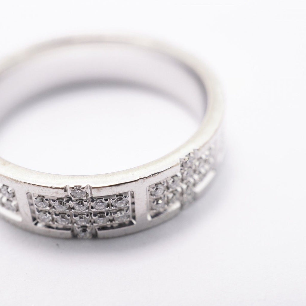 Hermes Ring Kilim 18k White Gold Diamond — view 8