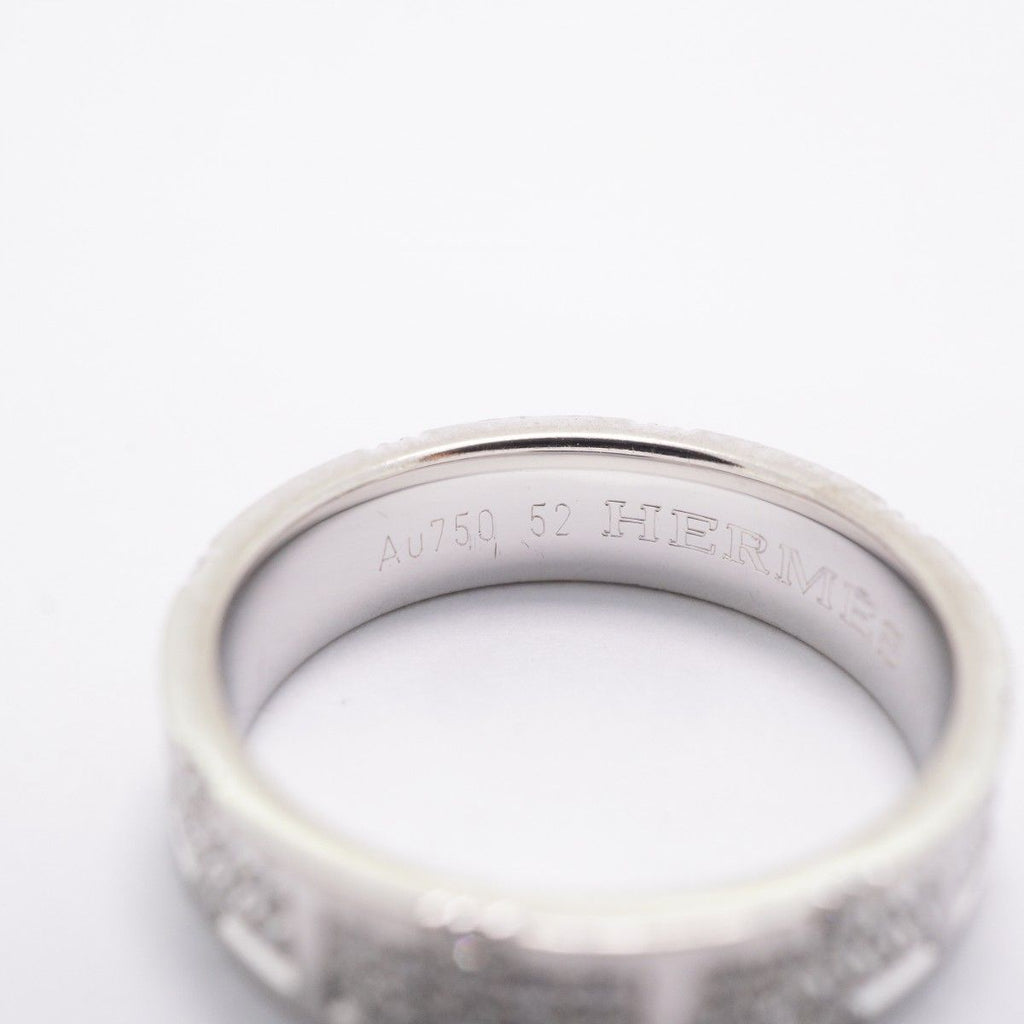 Hermes Ring Kilim 18k White Gold Diamond — view 4