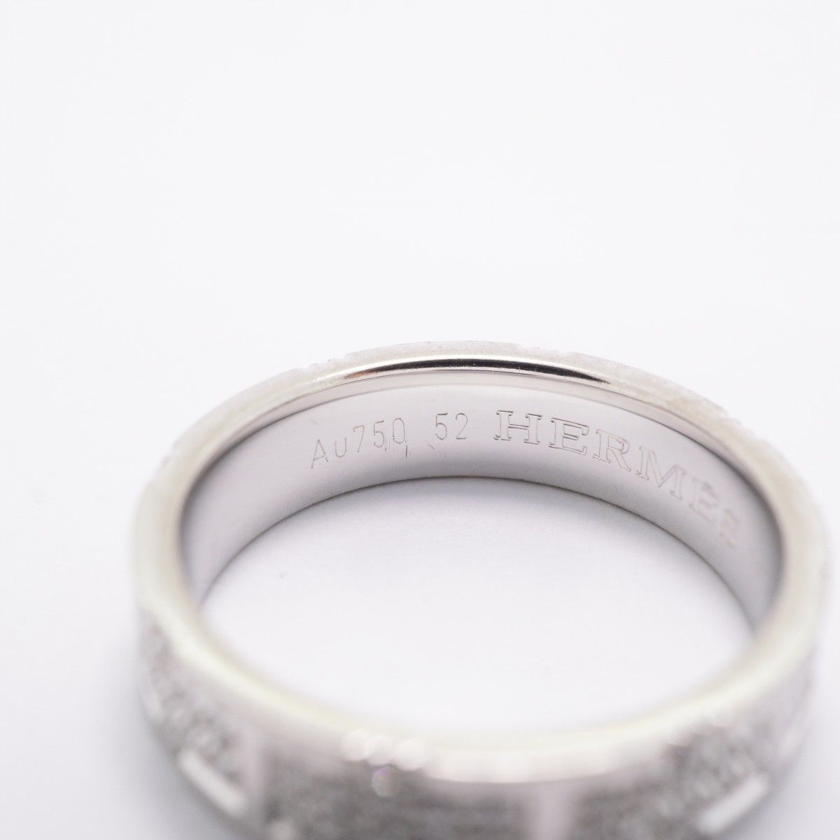 Hermes Ring Kilim 18k White Gold Diamond — view 4