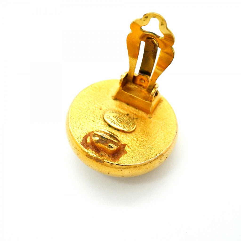 Chanel Earrings Vintage Logo Round — view 6