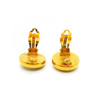 Chanel Earrings Vintage Logo Round — view 9