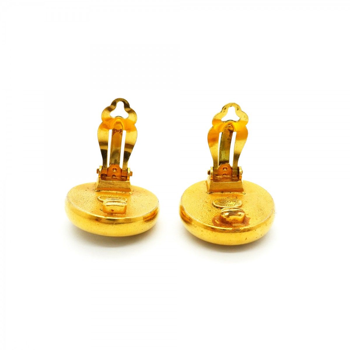 Chanel Earrings Vintage Logo Round — view 9