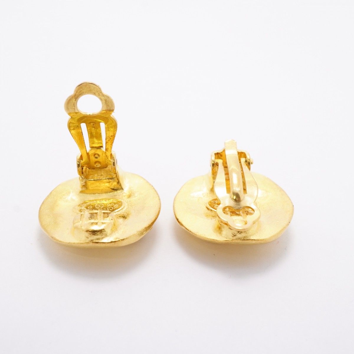 Chanel Earrings Vintage CC Logo Gold Plated — view 3