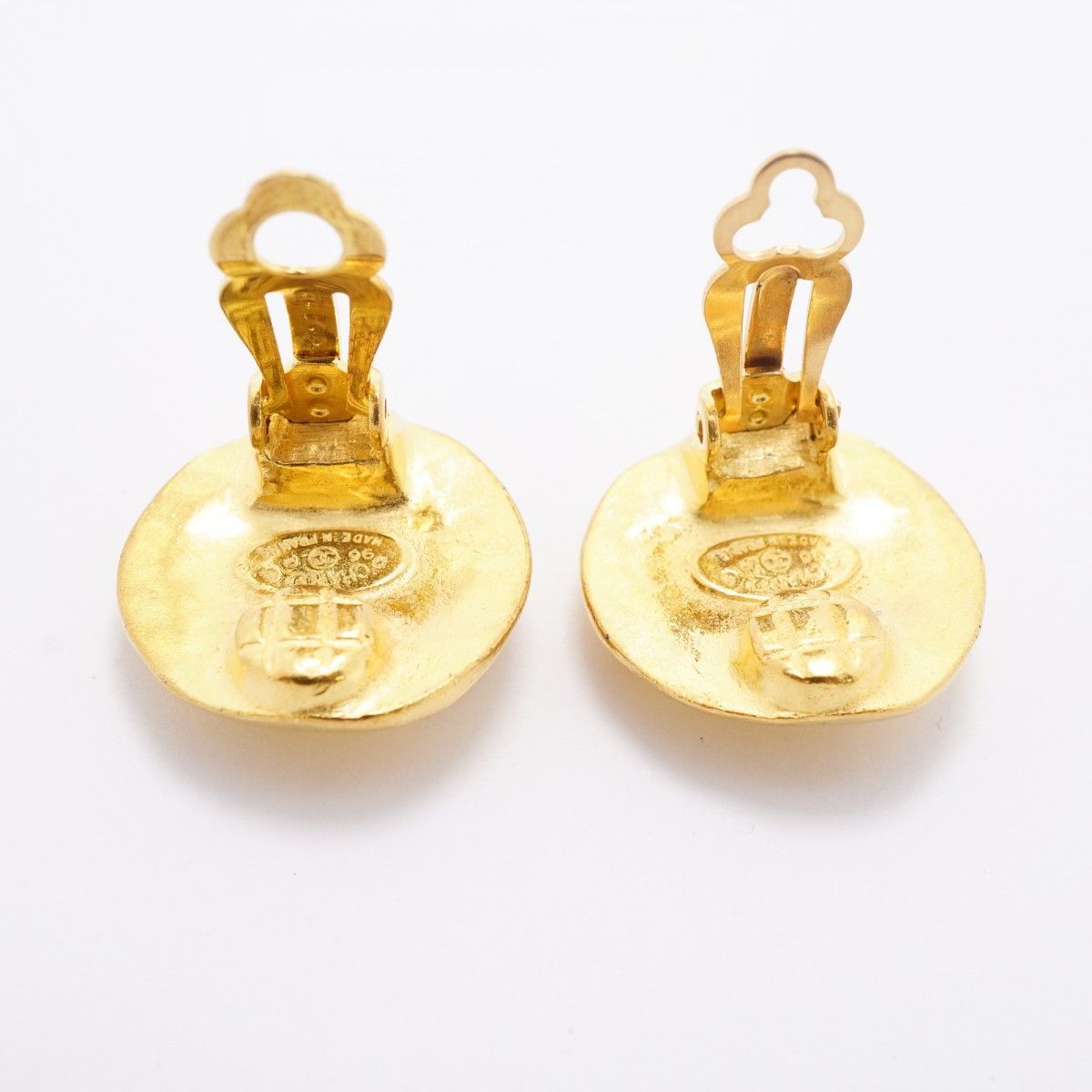 Chanel Earrings Vintage CC Logo Gold Plated — view 6