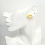Chanel Earrings Vintage CC Logo Gold Plated — view 5